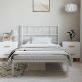  Metalni okvir za krevet s uzglavljem bijeli 100x200 cm | Eponuda.com