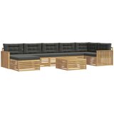  Set vanjskih sofa 8 kom. Bijela i antracit Smeđa 79 x 79 x 37 cm | shoptok.hr