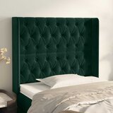  Uzglavlje s ušima tamnozeleno 93x16x118/128 cm baršunasto | shoptok.hr