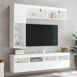  7-dijelni set zidnih TV ormarića s LED svjetlima bijeli | shoptok.hr