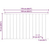  Ogradni panel Woerden čelik s praškastim premazom 1,7x0,75 m bijeli | shoptok.hr
