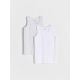 Reserved Komplet od 2 potkošulje s visokim udjelom pamuka - light grey | shoptok.hr