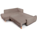 Bonami Selection Smeđe-siva sklopiva/s prostorom za odlaganje kutna garnitura od samta (s desnim kutom/u obliku slova L) Tori – | shoptok.hr