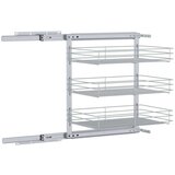  Izvlačna žičana košara s 3 razine srebrna 47x35x56 cm | shoptok.hr