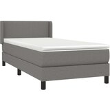  Box spring postelja z vzmetnico temno siva 90x200 cm blago, (20846815) | Shoptok.si