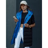 DStreet Kamizelka damska długa pikowana z kapturem CHESTER czarna | shoptok.hr