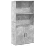 Maison Chic Knjižna omara - Knjižni regal betonsko siva 60x24x120 cm inženirski les, (21725478) Cene