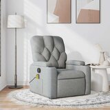 Masažni naslonjač od tkanine svjetlosivi | shoptok.hr