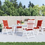  Jastuci za stolice 4 kom prošarano crvena 120x50x7cm tkanina | shoptok.hr