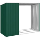  Vrtno spremište za drva zeleno 245x98x159 cm pocinčani čelik | shoptok.hr