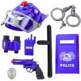  Policijski set za igro s čelado in dodatki - modra Cene