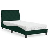  Krevet s madracem tamnozeleni 90x200 cm baršunasti | shoptok.hr