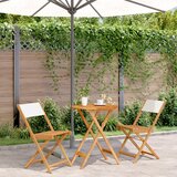 vidaXL 3-dijelni bistro set od tkanine i masivnog drva krem bijelim Cijene