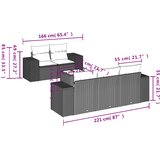  6-dijelni set vrtnih sofa od poliratana s jastucima smeđi | shoptok.hr