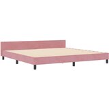 vidaXL Roza Žametna Postelja 200x200 cm, (22049681) | Shoptok.si