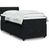 vidaXL Box spring postelja z vzmetnico črna 80x200 cm žamet, (21304429) | Shoptok.si