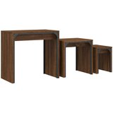  The Living Store Komplet mizic 3-delni rjavi hrast inženirski les - Komplet Klubskih Mizic, (21502344) | Shoptok.si