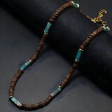 Ogrlica AB-34060 - Smeđa / Tirkizna KP34060 | shoptok.hr