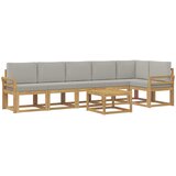  Set vanjskih sofa 7 kom. Bijela i svjetlosiva Smeđa 59 x 59 x 37 cm | Shoptok.si
