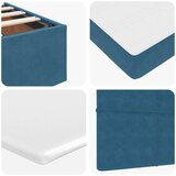 vidaXL Otomanski posteljni okvir z vzmetnicami moder 90x190cm žamet, (21608560) | Shoptok.si