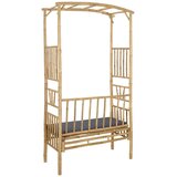  Vrtni luk s klupom Tamnosiva 115 x 50 x 205 cm Bambus | shoptok.hr