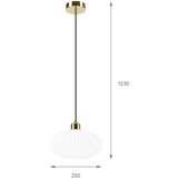  Visilica na sajli HARMA 1xE27/15W/230V prečnik 25 cm bela/zlatna | Eponuda.com