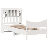 vidaXL Okvir kreveta bez madraca bijeli 75 x 190 cm masivna borovina | shoptok.hr