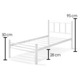 Hanah home Okvir kreveta K90, 90x95x190 cm, Bijela | Eponuda.ba