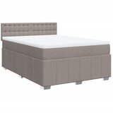 vidaXL Krevet s oprugama i madracem smeđesivi 140 x 190 cm od tkanine | shoptok.hr
