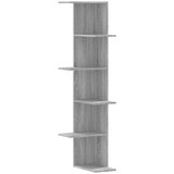  Kutna zidna polica boja hrasta 36,5x36,5x140 cm drvena | shoptok.hr