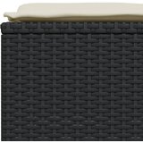  5-dijelna vrtna garnitura od poliratana s jastucima crna 204 x 55 x 70 cm | shoptok.hr