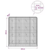  Gabion s žicom debljine 3 5 mm i mrežom 5x10 cm 200x20x200 cm - 20 cm 200 cm 200 cm | shoptok.hr