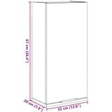 vidaXL Stenska kopalniška omarica starinski les 32x20x67 cm | Shoptok.si