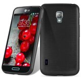  Ohišje, združljiv z LG v črni barvi - zaščitni pokrov iz fleksibilnega silikona TPU v brušenem dizajnu, (20570768) | Shoptok.si