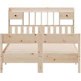 Krevet s regalom za knjige bez madraca 135x190 cm od borovine | Eponuda.ba
