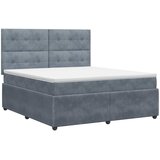 Boxspring krevet s madracem Tamnosiva 180 x 200 cm Baršun | shoptok.hr