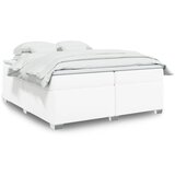 vidaXL Box spring postelja z vzmetnico bela 200x200 cm umetno usnje Cene