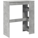  Barski stol s držačima boja betona 90x40x103,5 cm drveni | shoptok.hr