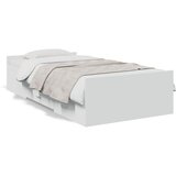 vidaXL Okvir kreveta s ladicama bijelo 75x190 cm drveni Cijene