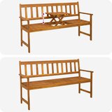  Vrtna klupa 158 x 55 x 89 cm Čvrsto drvo akacije Prirodna | shoptok.hr