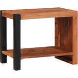 vidaXL Knjižna omara Rjava, Črna 50 x 30 x 40 cm Masiven les akacije | Shoptok.si