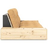 Karup Design Gorčično rumena/svetlo rjava raztegljiva sedežna garnitura iz rebrastega žameta 244 cm Base – | Shoptok.si