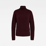 G-star Sweater - Addir roll loose knit wmn l\s burgundy