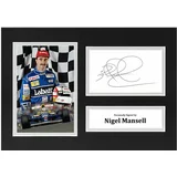 Nigel Mansell Signed A4 Photo Display Formula One F1 Autograph Memorabilia COA