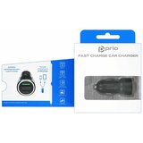 Prio Fast Charge Car Charger 20W PD (USB C) + QC 3.0 (USB A) black | shoptok.hr