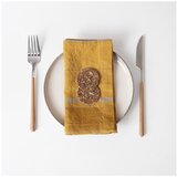 Linen Tales Laneni prtički v kompletu 2 ks Amber Bronze Stripes – u