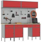  Set radnih ormarića s ladicama s pohranom 10 kom. Crvena | shoptok.hr