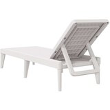  Ležalnik bel 186x60x29 cm PP | Shoptok.si