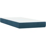 Box spring krevet s madracem tamnoplavi 80x220 cm baršunasti | shoptok.hr