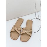 DStreet Klapki damskie beżowe | Shoptok.si